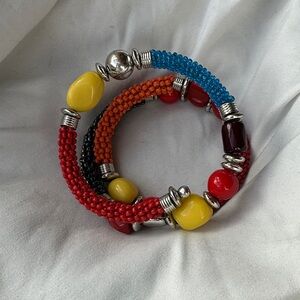 Vibrant Multicolor Beaded Recoil Bracelet